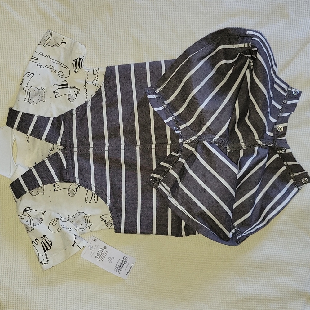 Carter's 2-Piece Graphic Romper Size 18m - Picture 4 of 6